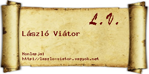 László Viátor névjegykártya